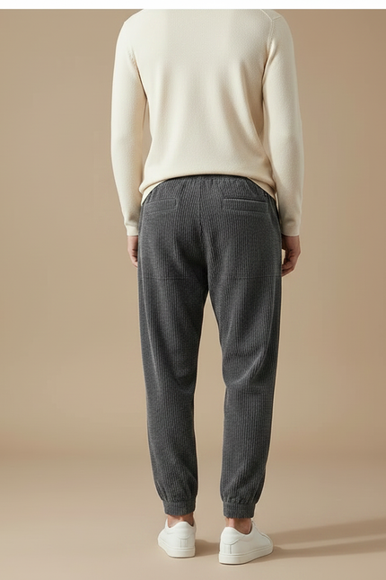 Pantalon Velours Doublé Homme - Gris Cordé - vue 2