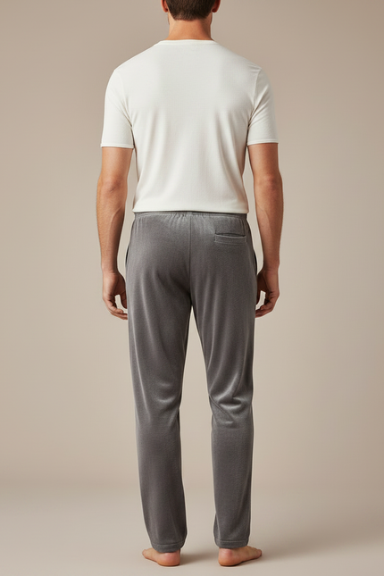 Pantalon Velours Gris Homme Ample Doux Confortable - vue 2