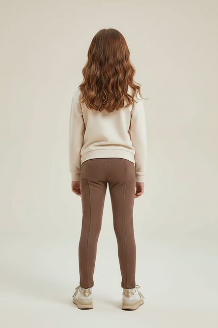 Pantalon Velours Marron Épais Chaud Fille Hiver - vue 2