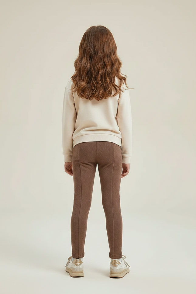 Pantalon Velours Marron Épais Chaud Fille Hiver - vue 2