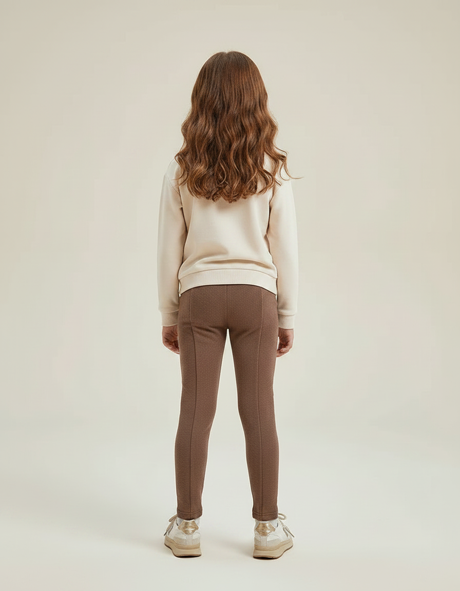 Pantalon Velours Marron Épais Chaud Fille Hiver - vue 2