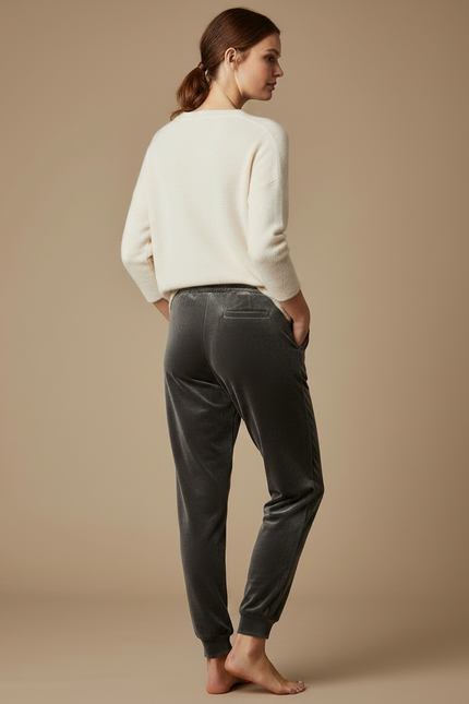 Pantalon D'intérieur Velours Femme - Gris - vue 2