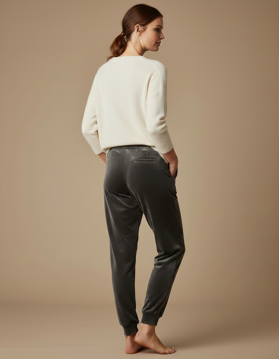Pantalon D'intérieur Velours Femme - Gris - vue 2