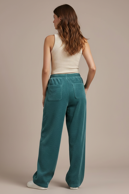Pantalon Velours Cotelé Vert Femme - Cordé - vue 2