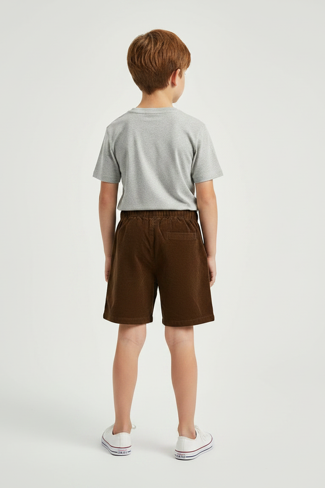 Pantalon Velours Marron Ample Doux Enfant - Cordé - vue 2