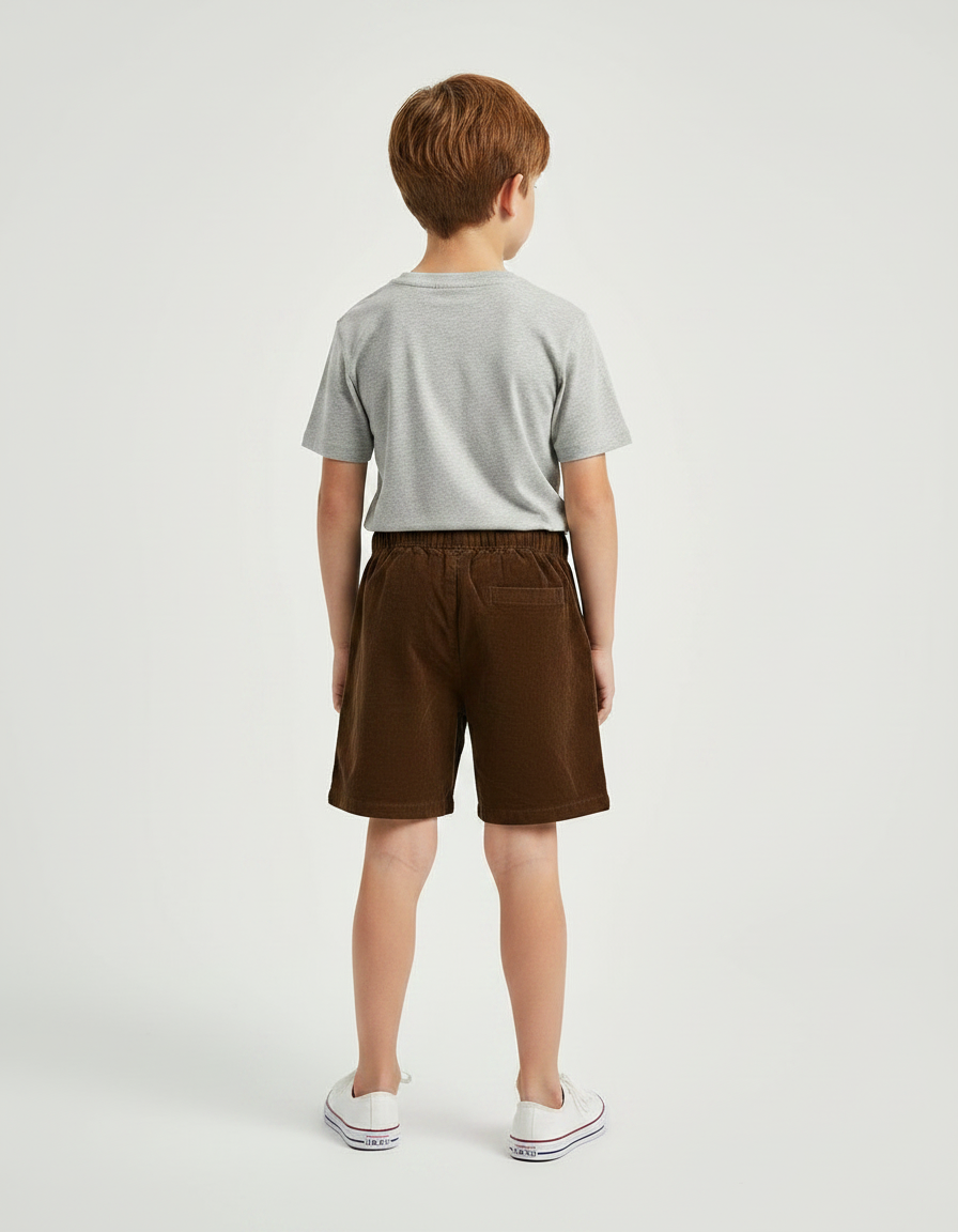 Pantalon Velours Marron Ample Doux Enfant - Cordé - vue 2