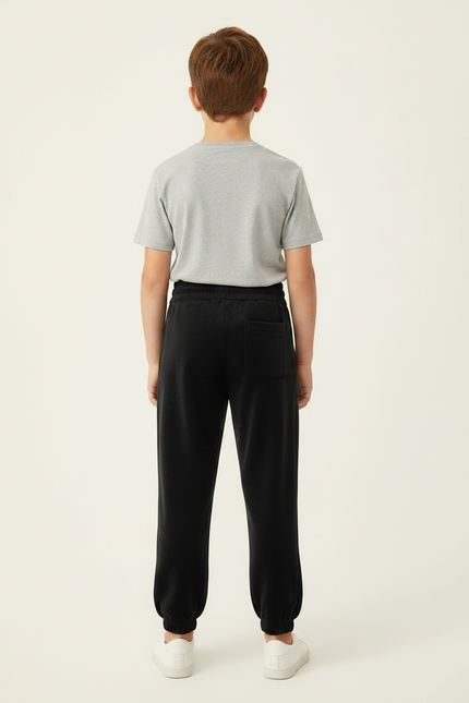 Pantalon Velours Noir Ample Doux Garçon - vue 2