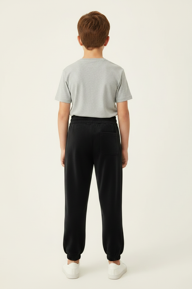 Pantalon Velours Noir Ample Doux Garçon - vue 2