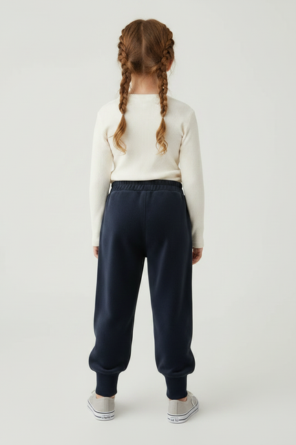 Pantalon Velours Marine Lapin Ample Confortable Fille - vue 2