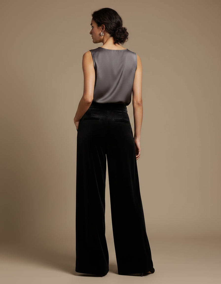 Pantalon De Velour - Noir Velours - vue 2