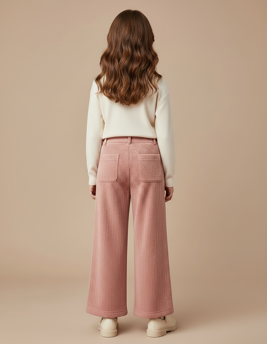 Pantalon Velours Côtelé Grosses Côtes - Rose Cordé - vue 2