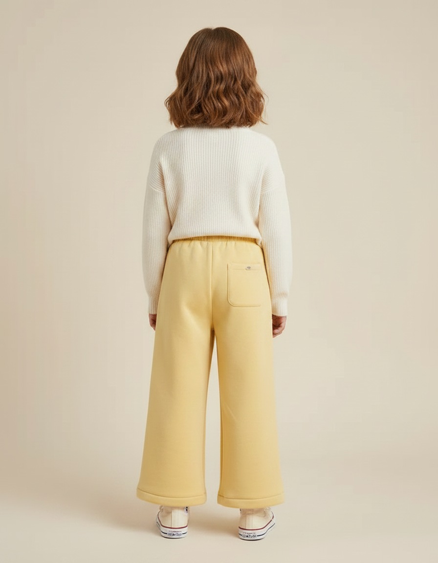 Pantalon Velours Jaune Ample Décontracté Fille - vue 2