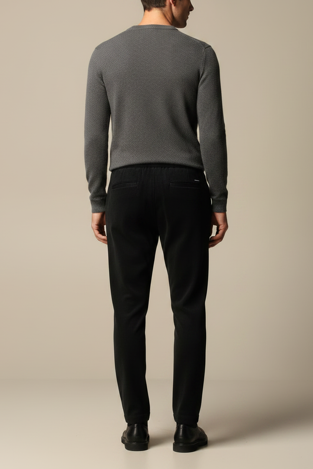 Pantalon Velours Noir Côtelé Décontracté Homme Cordon - Cordé - vue 2