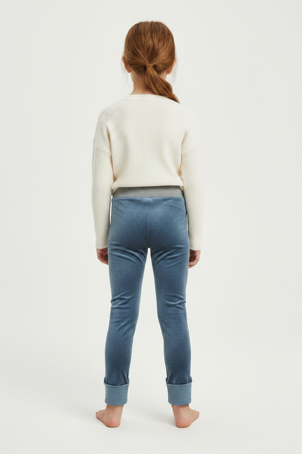 Pantalon Velours Bleu Doux Enfant Mignon Animal - vue 2
