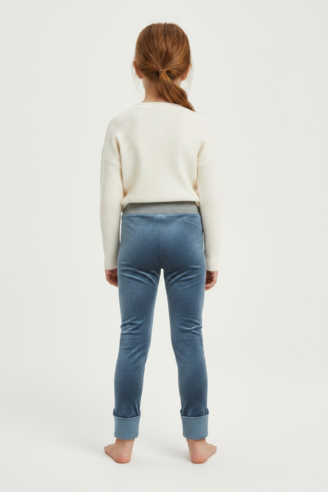 Pantalon Velours Bleu Doux Enfant Mignon Animal - vue 2