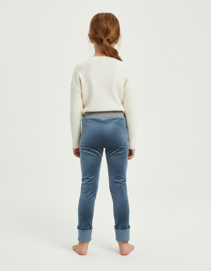 Pantalon Velours Bleu Doux Enfant Mignon Animal - vue 2