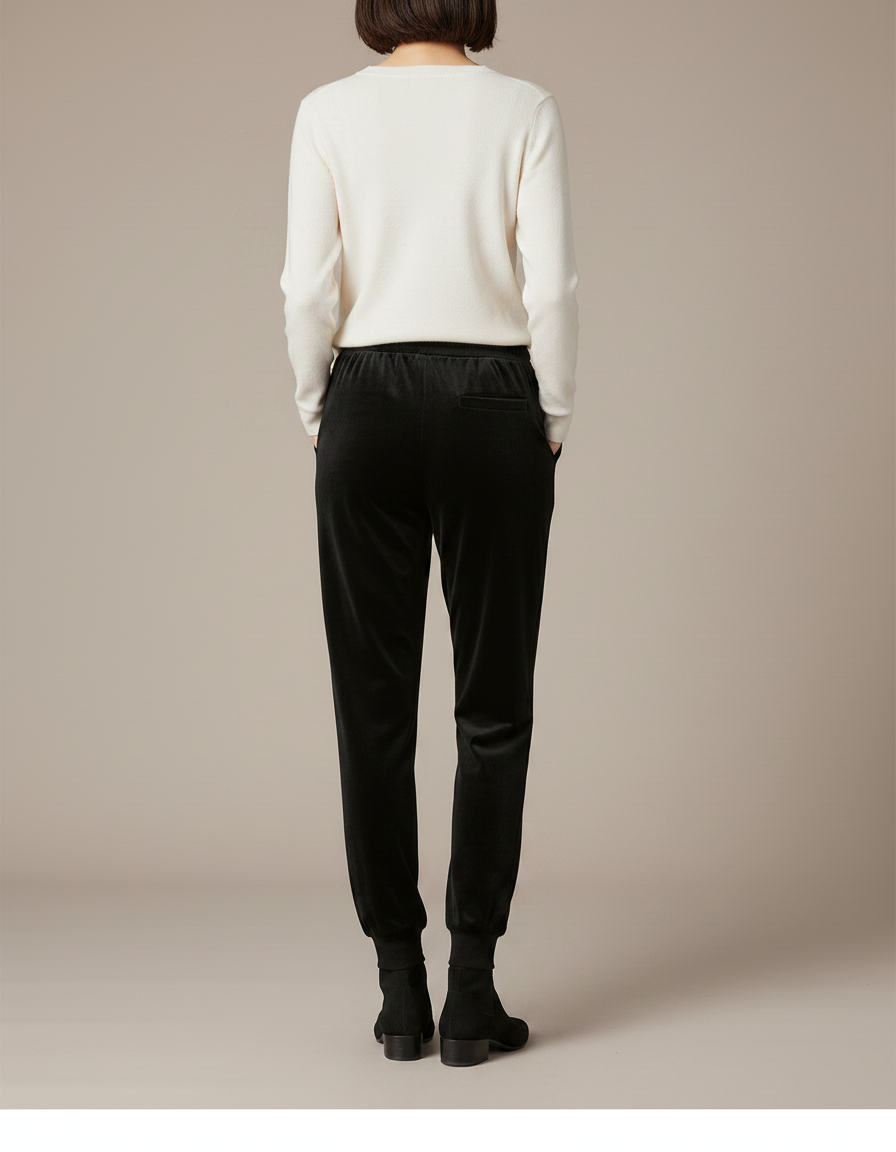 Pantalon D'intérieur Femme Velours Noir - vue 2