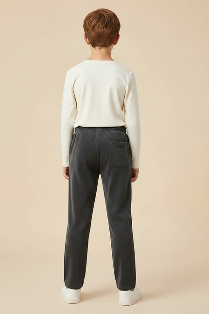 Pantalon Velours Gris Droit Décontracté Enfant - vue 2