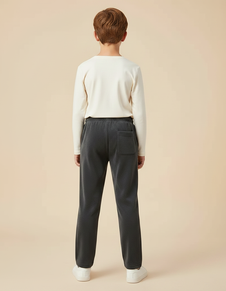 Pantalon Velours Gris Droit Décontracté Enfant - vue 2