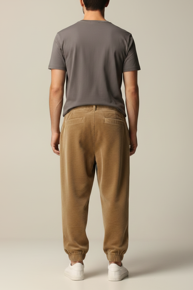 Pantalon Velours Homme Japonais - Camel Cordé - vue 2