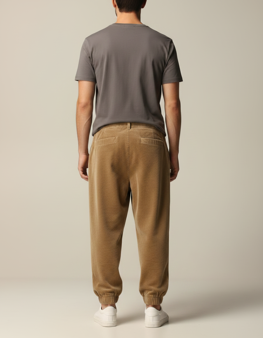Pantalon Velours Homme Japonais - Camel Cordé - vue 2