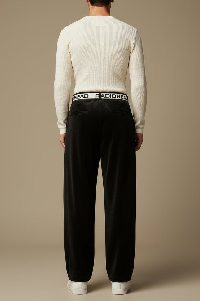 Pantalon En Velours Noir - vue 2