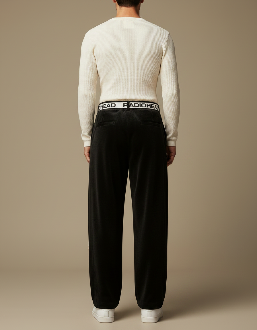 Pantalon En Velours Noir - vue 2