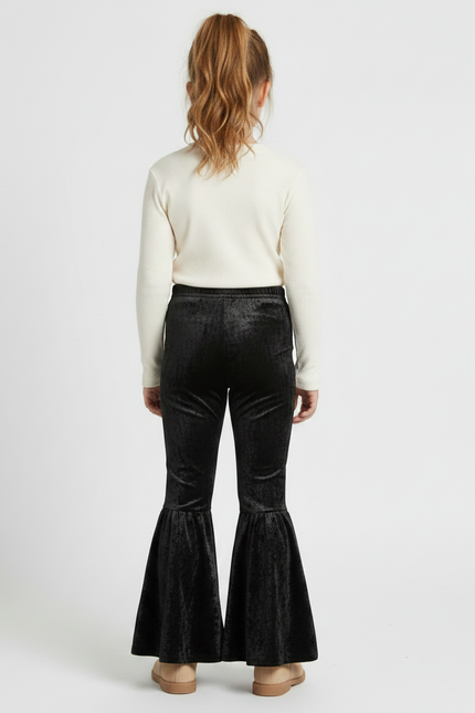 Pantalon Velour Patte D'eph - Noir Velours - vue 2