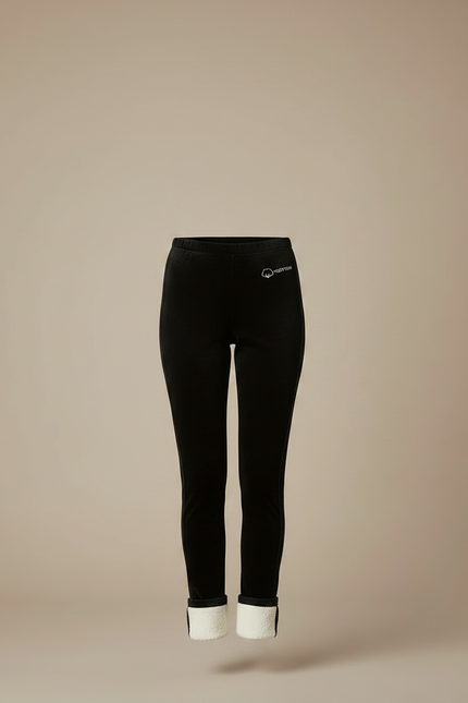 Pantalon Velours Noir Slim Doublé Sherpa Femme - vue 3