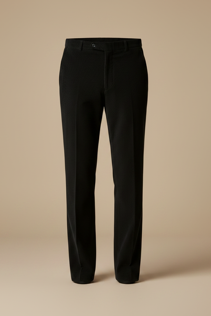 Pantalon Velours Homme Noir Côtelé Droit Élégant - vue 3