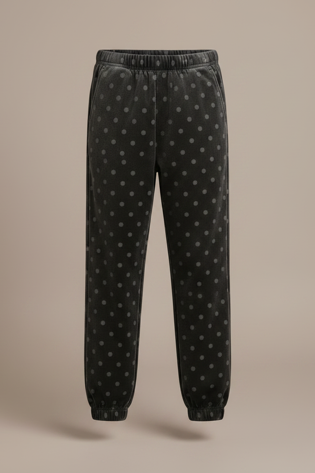 Pantalon Velours Gris Pois Ample Enfant - vue 3