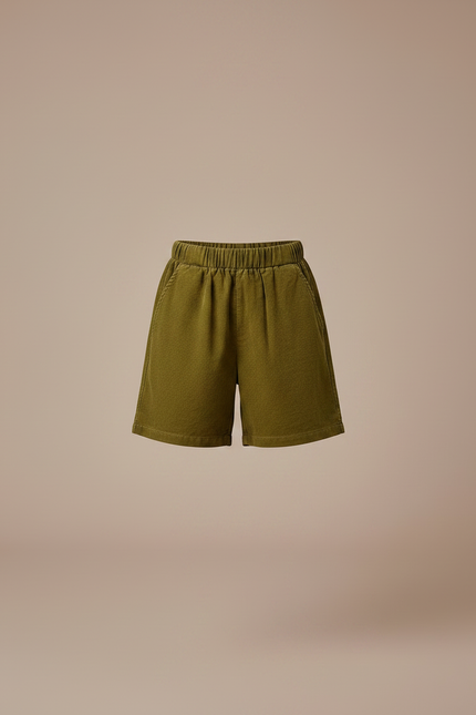 Pantalon Velours Kaki Décontracté Ample Enfant - Cordé - vue 3