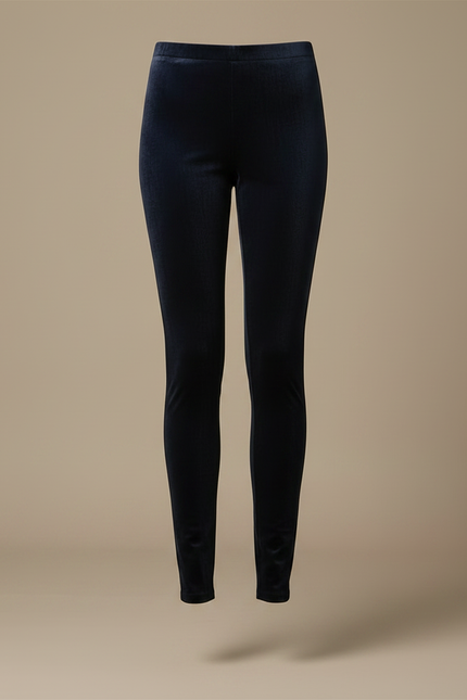 Pantalon Velours Bleu Marine Slim Chaud Femme - vue 3