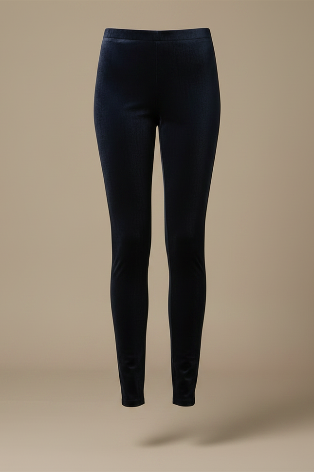 Pantalon Velours Bleu Marine Slim Chaud Femme - vue 3