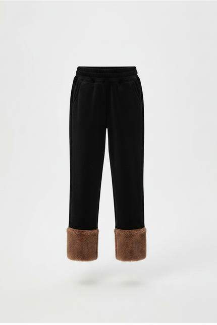 Pantalon Velours Noir Doux Chaud Fille Hiver - vue 3