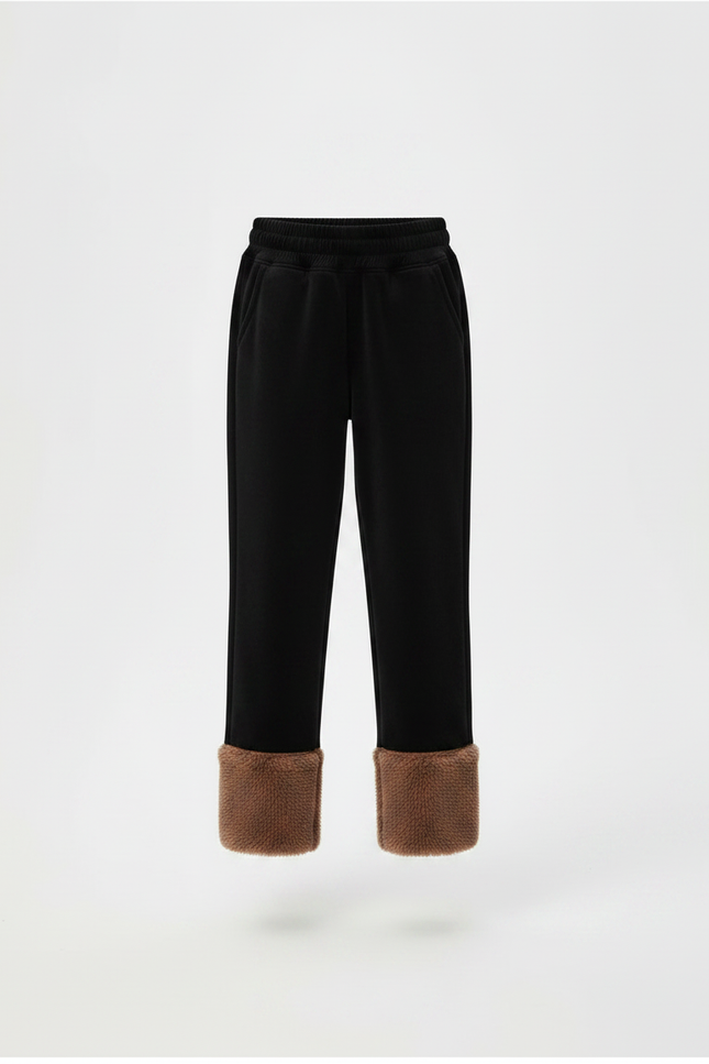 Pantalon Velours Noir Doux Chaud Fille Hiver - vue 3