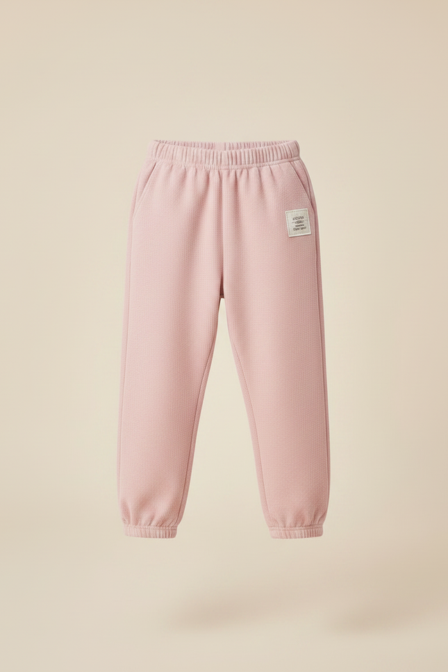 Pantalon Velours Rose Enfant Côtelé Ample Décontracté - Cordé - vue 3