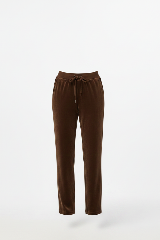 Pantalon Velours Chocolat Femme - Marron - vue 3