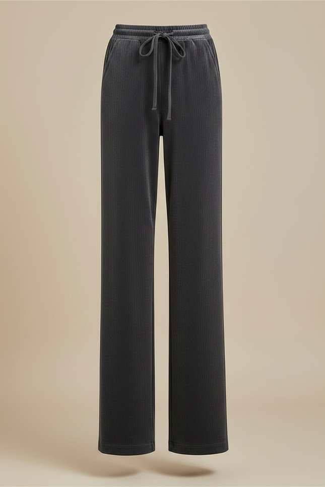 Pantalon Velours Gris Femme - Cordé - vue 3