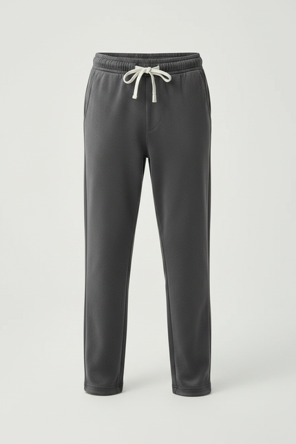 Pantalon Velours Gris Droit Enfant Cordon Confortable - Molleton - vue 3