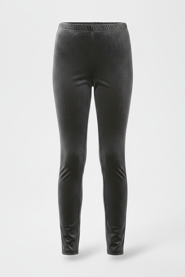 Pantalon Velours Gris Slim Uni Enfant Doux - vue 3
