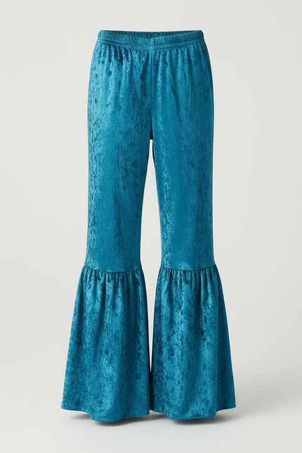 Pantalon Velours Frappé - Bleu - vue 3