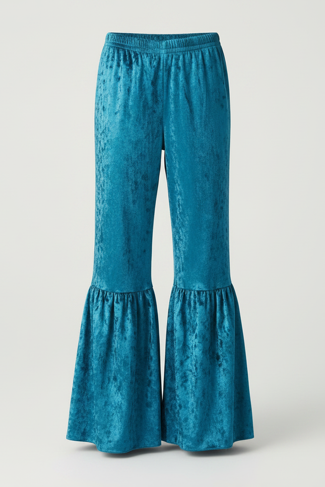 Pantalon Velours Frappé - Bleu - vue 3