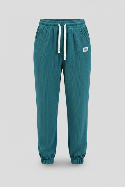 Pantalon Velours Cotelé Femme Bleu - Cordé - vue 3