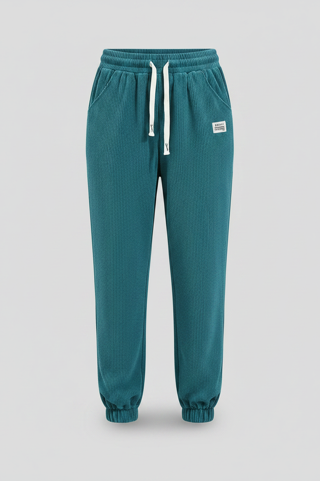 Pantalon Velours Cotelé Femme Bleu - Cordé - vue 3