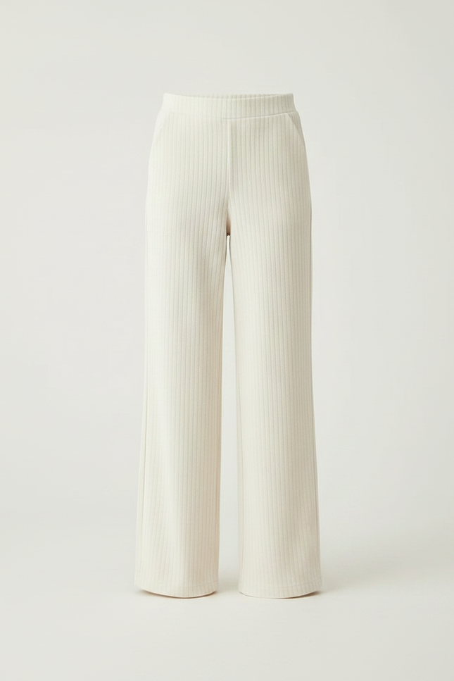 Pantalon Velours Beige Côtelé Ample Droit - Cordé - vue 3