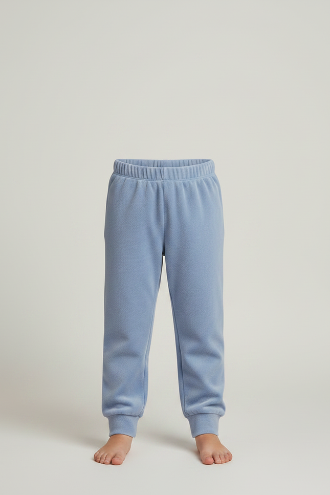 Pantalon Velours Bleu Doux Confortable Enfant - vue 3