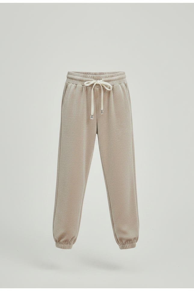 Pantalon Velours Beige Enfant Ample Décontracté Cordon - vue 3