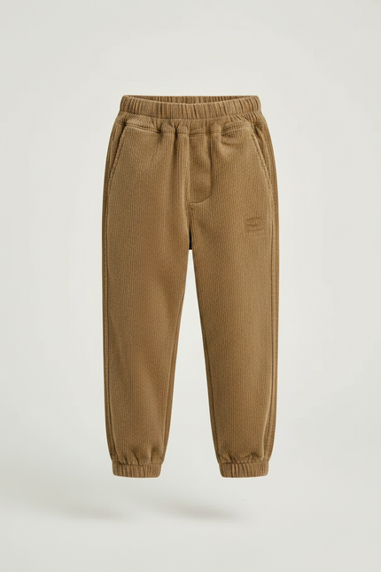 Pantalon Garcon Velours - Marron Cordé - vue 3