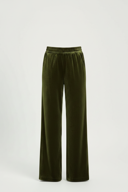 Pantalon Velours Vert Ample Fluide Fille - vue 3